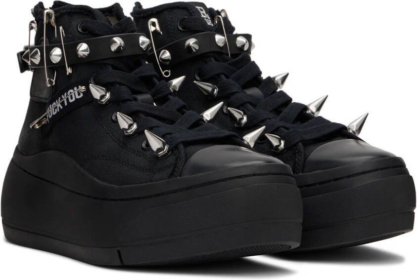 R13 Black Studded Kurt Sneakers