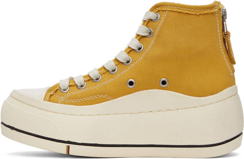 R13 Yellow Kurt High-Top Sneakers