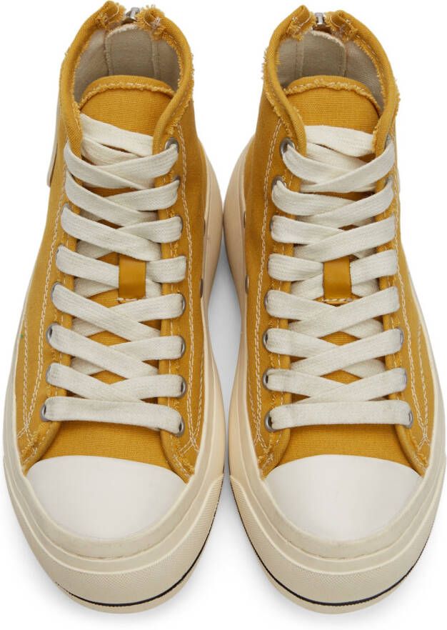 R13 Yellow Kurt High-Top Sneakers