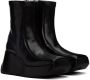 Raf Simons Black Leather Ankle Boots - Thumbnail 4