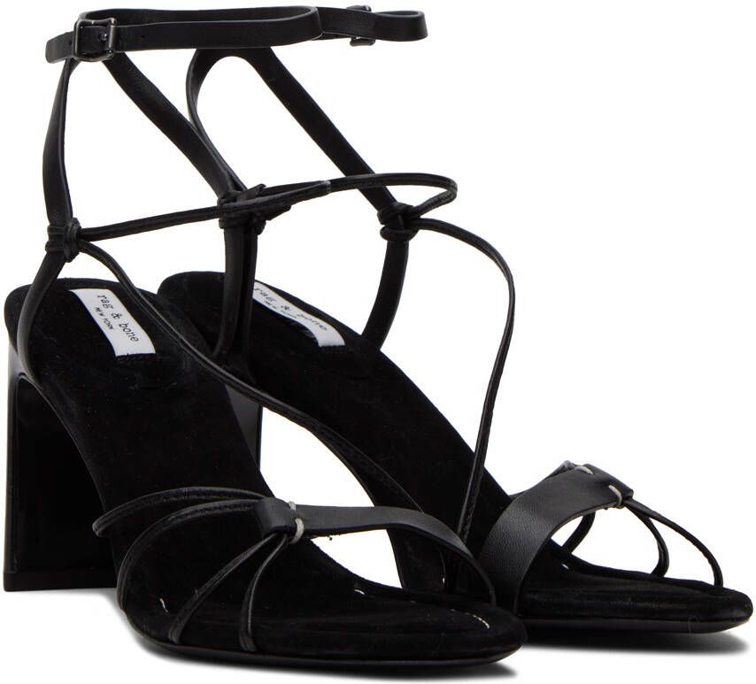 rag & bone Black Vossen Heeled Sandals
