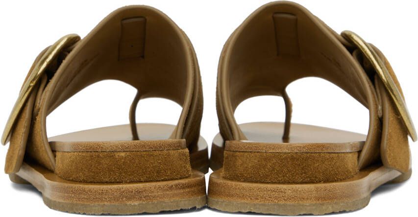 rag & bone Tan Beau Buckle Sandals