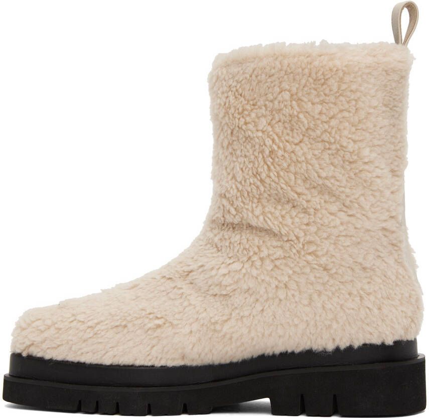 Recto Off-White Alex Faux-Shearling Boots