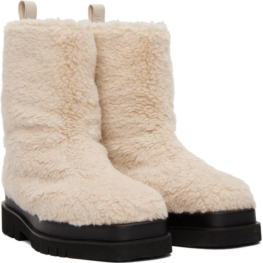 Recto Off-White Alex Faux-Shearling Boots