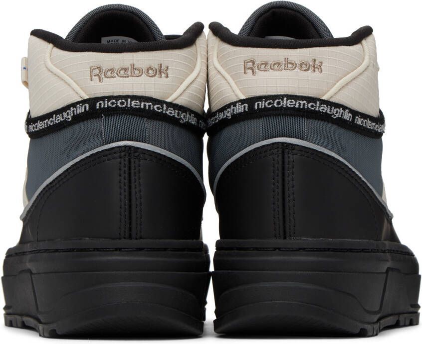 Reebok Classics Beige & Black Nicole McLaughlin Edition Club C Geo Mid Sneakers