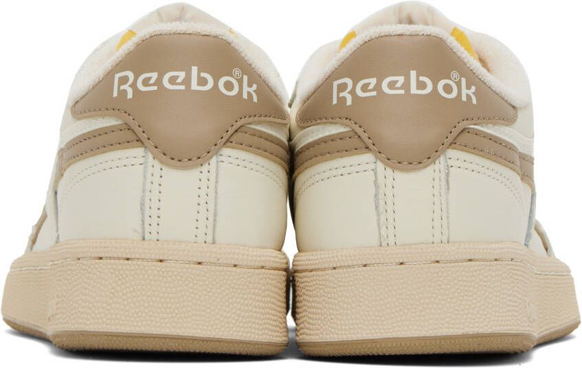 Reebok Classics Off-White & Taupe Club C Revenge Vintage Sneakers