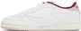 Reebok Classics White & Burgundy Club C 85 Sneakers - Thumbnail 3
