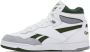 Reebok Classics White & Green BB 4000 II Mid Sneakers - Thumbnail 3