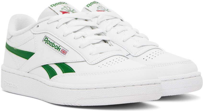 Reebok Classics White & Green Club C Revenge Sneakers