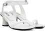 Reike Nen White Leather Heeled Sandals - Thumbnail 4