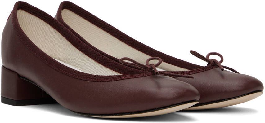 Repetto SSENSE Exclusive Burgundy Camille Heels
