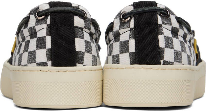 Rhude Black & White Checker Sneakers