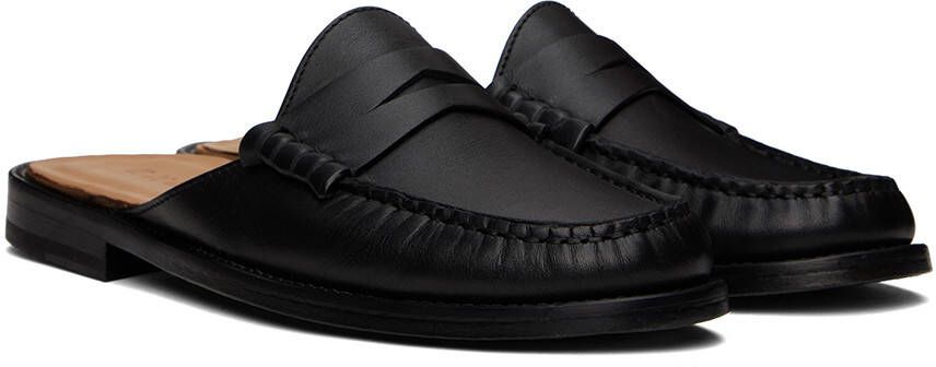 Rhude Black Backless Loafers