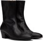 Rhude Black Leather Chelsea Boots - Thumbnail 4