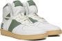 Rhude Green & White Rhecess Hi Sneakers - Thumbnail 4