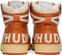 Rhude Orange & White Rhecess Hi Sneakers - Thumbnail 2