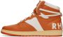 Rhude Orange & White Rhecess Hi Sneakers - Thumbnail 3