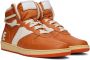 Rhude Orange & White Rhecess Hi Sneakers - Thumbnail 4