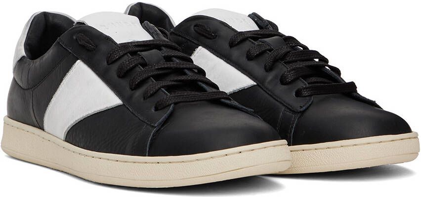 Rhude SSENSE Exclusive Black & White Court Sneakers