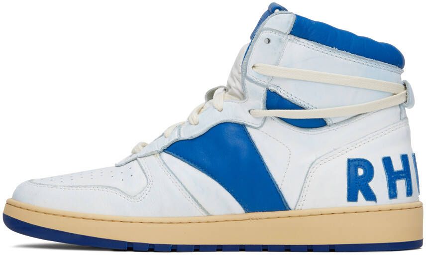 Rhude White & Blue Rhecess Hi Sneakers