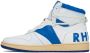 Rhude White & Blue Rhecess Hi Sneakers - Thumbnail 3