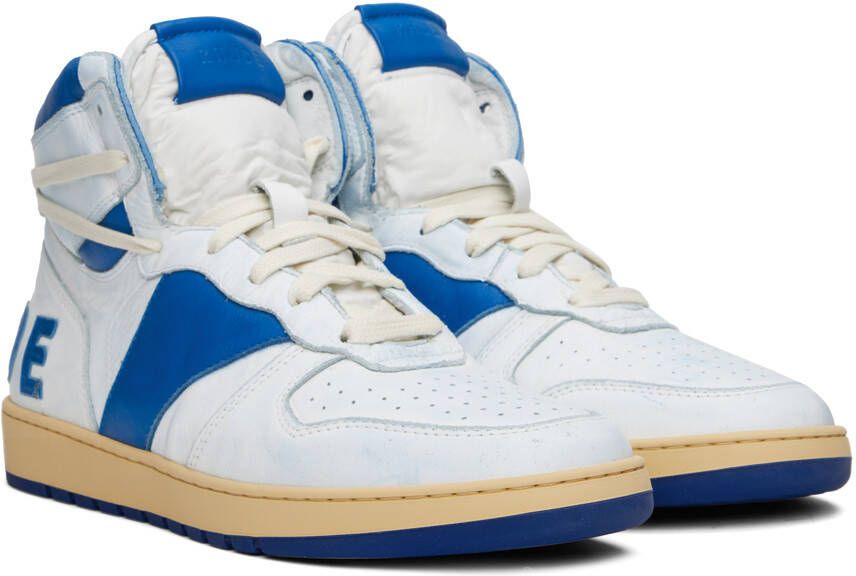 Rhude White & Blue Rhecess Hi Sneakers