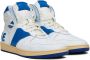 Rhude White & Blue Rhecess Hi Sneakers - Thumbnail 4