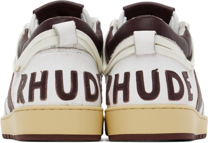 Rhude White & Brown Rhecess Low Sneakers
