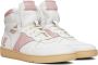 Rhude White & Pink Rhecess Hi Sneakers - Thumbnail 4