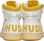 Rhude White & Yellow Rhecess Hi Sneakers - Thumbnail 2