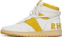 Rhude White & Yellow Rhecess Hi Sneakers - Thumbnail 3