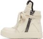 Rick Owens Baby Off-White Geobasket High Sneakers - Thumbnail 3