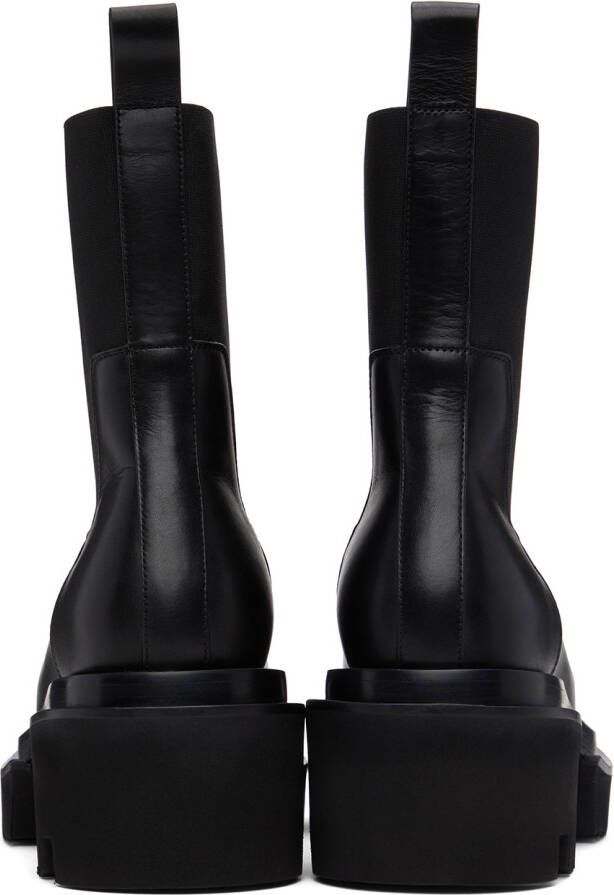 Rick Owens Black Beatle Bogun Chelsea Boots