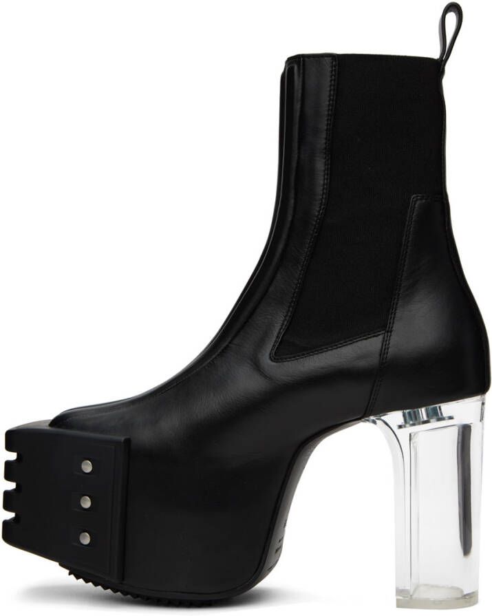 Rick Owens Black Beatle Platform Boots