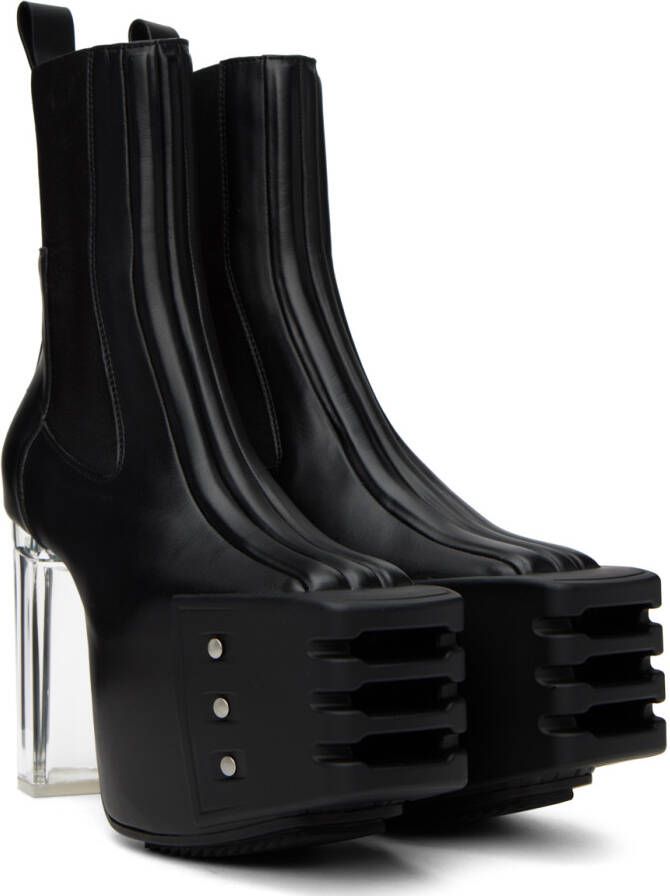 Rick Owens Black Beatle Platform Boots