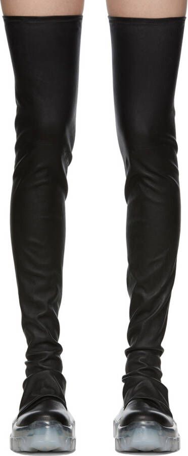 Rick Owens Black Bozo Stocking Tractor Boots