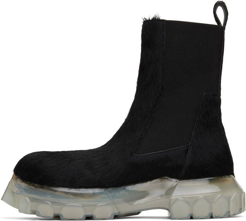 Rick Owens Black Bozo Tractor Chelsea Boots