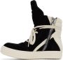 Rick Owens Black Geobasket Sneakers - Thumbnail 3