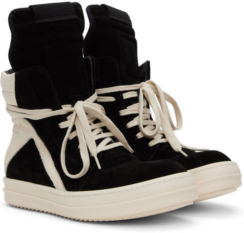 Rick Owens Black Geobasket Sneakers