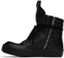 Rick Owens Black Geobasket Sneakers - Thumbnail 3