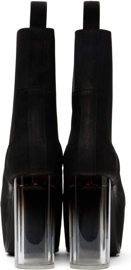 Rick Owens Black Grilled Chelsea Boots