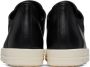 Rick Owens Black Leather Low Sneakers - Thumbnail 2