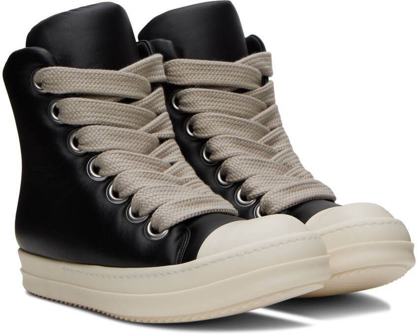 Rick Owens Black Leather Sneakers