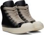 Rick Owens Black Leather Sneakers - Thumbnail 4