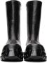 Rick Owens Black Polished Bozo Tractor Boots - Thumbnail 2