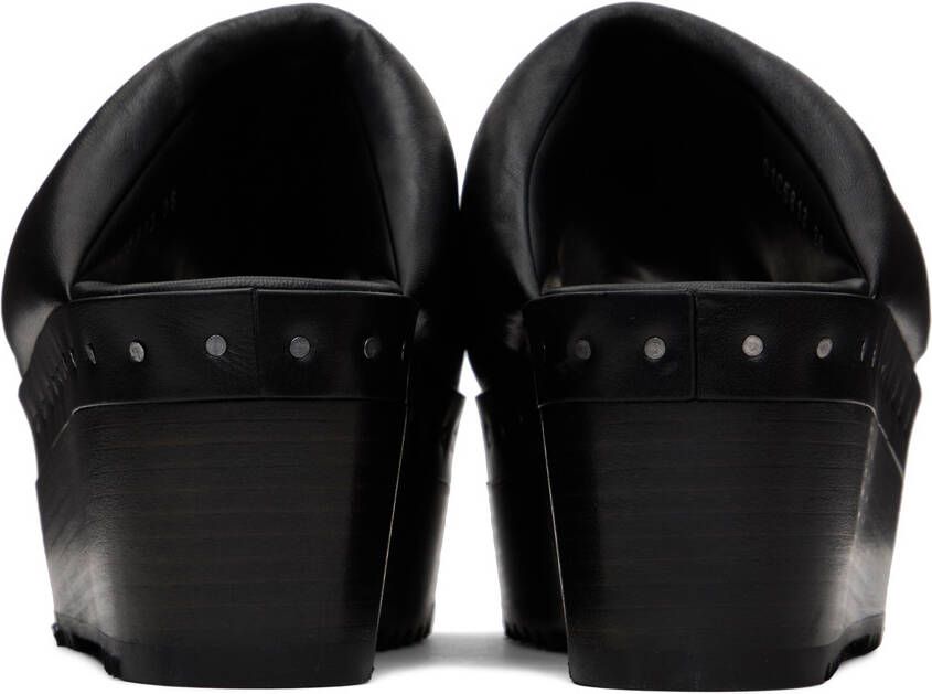 Rick Owens Black Studded Platform Sandals