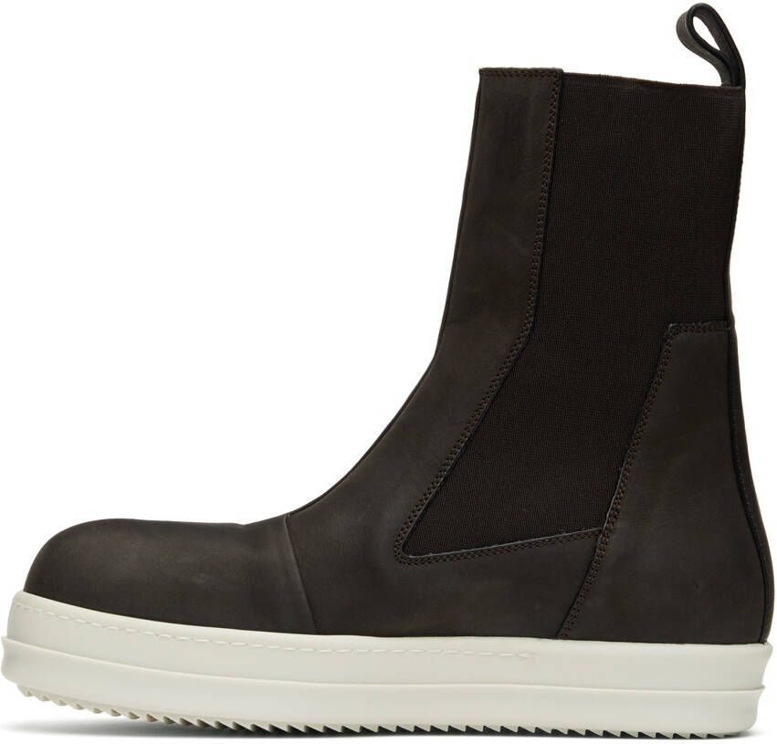 Rick Owens Brown Bozo Chelsea Boots