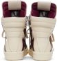 Rick Owens Burgundy Geobasket Sneakers - Thumbnail 2