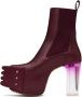 Rick Owens Burgundy Grilled Boots - Thumbnail 3