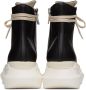 Rick Owens DRKSHDW Black Abstract High-Top Sneakers - Thumbnail 6